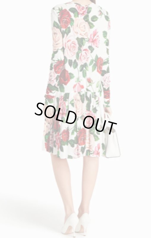 画像2: 再販売！限定セール、Dolce & Gabbana ドルチェ＆ガッバーナ　Gathered floral-print jersey dress  31401 (2)