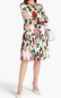 画像1: セール販売！Dolce & Gabbana ドルチェ＆ガッバーナ　Gathered floral-print jersey dress (1)