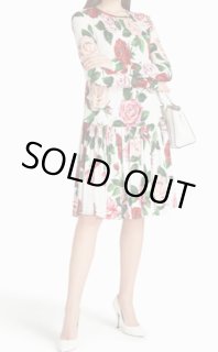 ◆DOLCE&GABBANA(白黒 花柄 シルク ダウン ドレス) D&G(Dolce&Gabbana) - インポートドレス通販babyface