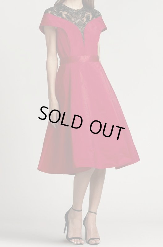 画像1: Tadashi Shoji タダシショージ   MARIORA  DRESS 　レッド系 (1)