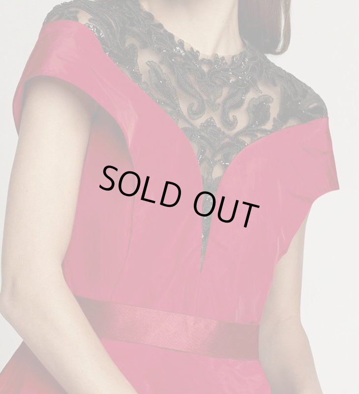 画像2: Tadashi Shoji タダシショージ   MARIORA  DRESS 　レッド系 (2)