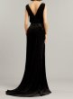 画像2: Tadashi Shoji タダシショージ 　DUNSTAN BACK DRAPE VELVET GOWN  ブラック (2)