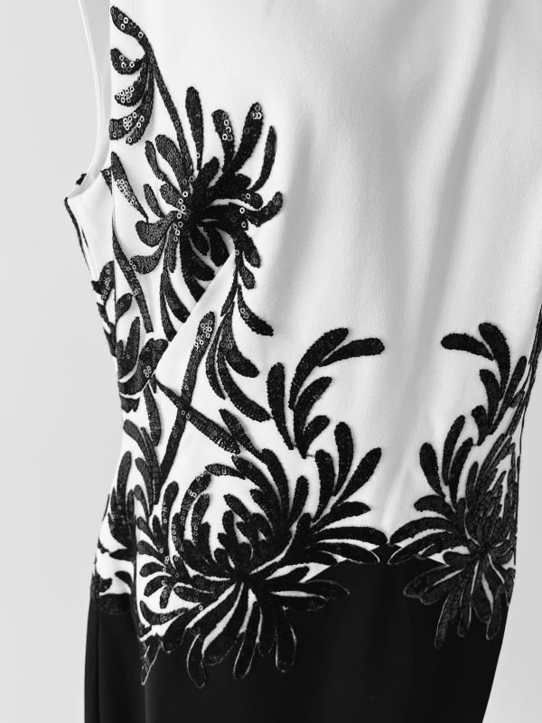 画像4: セール！Tadashi Shoji タダシショージ   Crepe Sheath Dress ブラック　 (4)