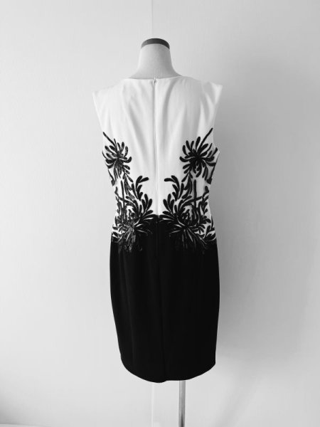 画像5: セール!Tadashi Shoji タダシショージ   Crepe Sheath Dress ブラック  (5)