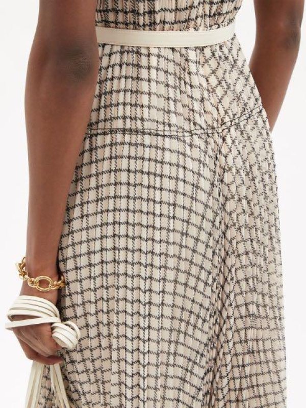 画像2: サイズ追加！【田中みな実さん、玉城ティナさん着用】Self Portrait　セルフポートレート　Monochrome Check Midi Dress  12072 (2)