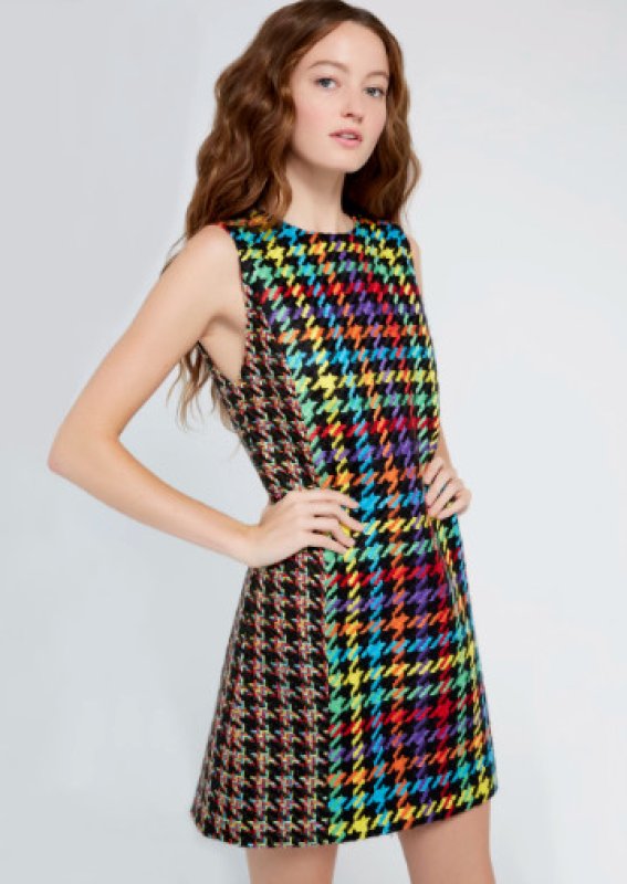画像3: Alice + Olivia　アリスアンドオリビア　　Coley Plaid Multicolor Houndstooth Dress  (3)