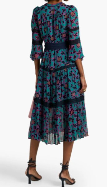 画像2: Diane von Furstenberg ダイアンフォンファステンバーグ Julia crochet-trimmed tiered dress (2)