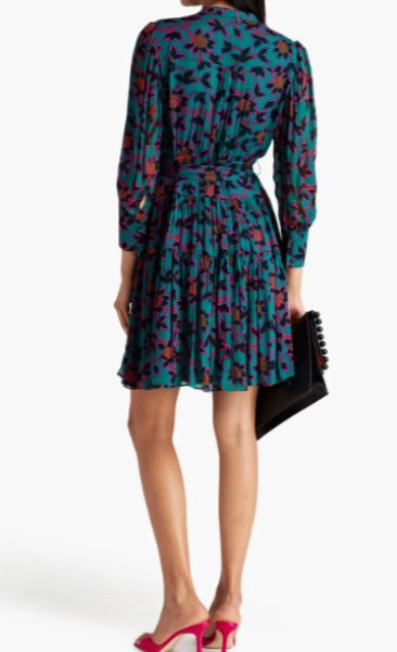 画像2: Diane von Furstenberg ダイアンフォンファステンバーグ Marley pintucked floral-print crepon dress (2)