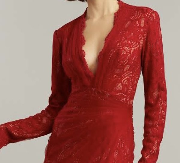 画像3: セール!Tadashi Shoji  タダシショージ JOSSON DRAPED TULLE GOWN  レッド (3)