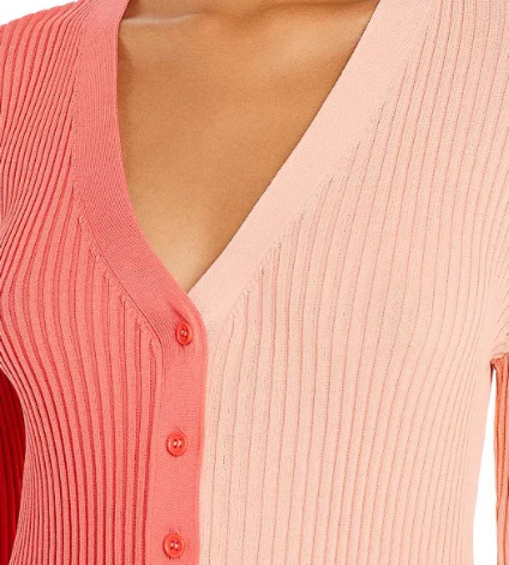 画像2: 【Amy Robach愛用】STAUD スタウド　Shoko Sweater Midi Dress   ピンク、オレンジ系  20704 (2)