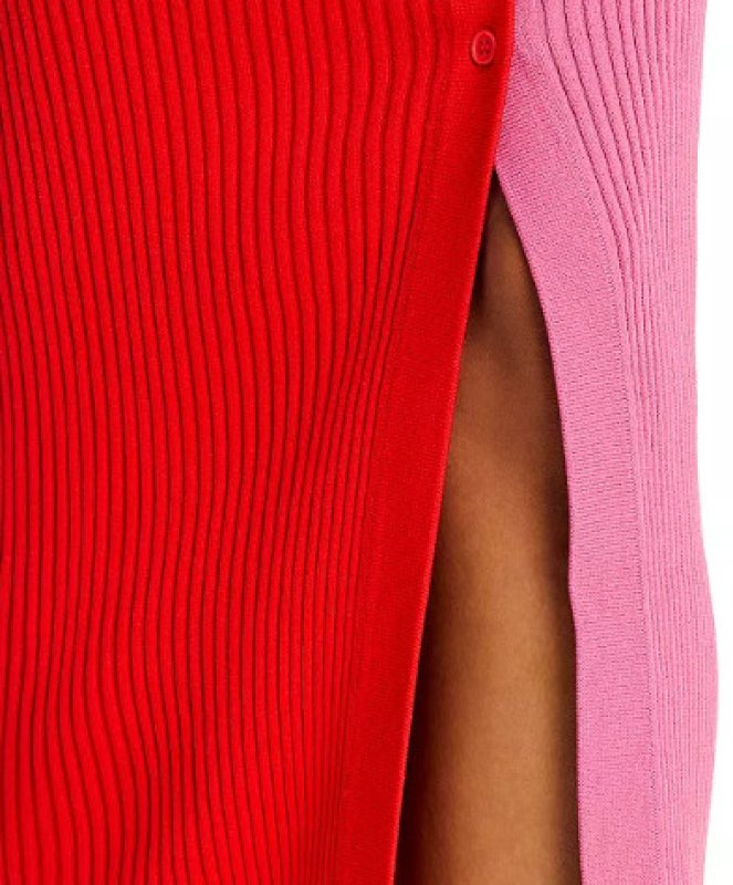 画像3: 【テレビ使用】STAUD スタウド　Shoko Sweater Midi Dress   ピンク、レッド系  20704 (3)