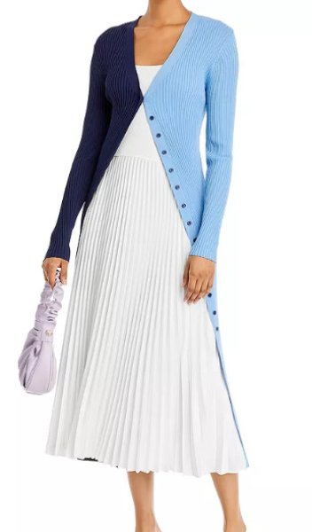 画像3: 【テレビ使用】STAUD スタウド Shoko Sweater Midi Dress   ネイビー、ブルー系 (3)