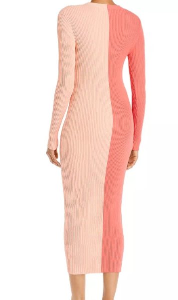 画像3: 【Amy Robach愛用】STAUD スタウド Shoko Sweater Midi Dress   ピンク、オレンジ系  20704 (3)