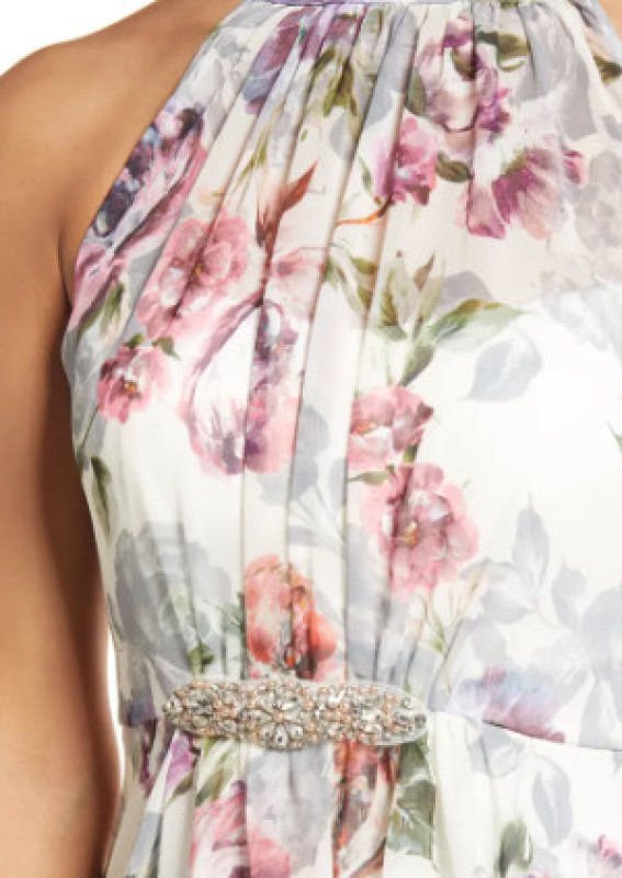 画像3: Eliza J  イライザジェイ　花柄ホルターネックハイローキシドレス　IVY (3)