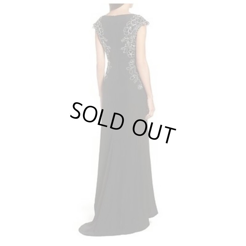 画像2: Tadashi Shoji タダシショージ　Mino Lace Gown ブラック (2)