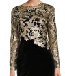 画像3: Tadashi Shoji  パーティードレス　  Sequin Lace Floral Embroidered Gown ブラック (3)