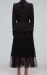 画像2: 再販売！【キャサリン皇太子妃ご愛用】Self Portrait　セルフポートレート  Black Tailored Crepe and Chiffon Midi Dress (2)
