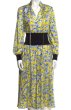 画像2: 超レア！【戸田恵梨香さん着用】Tory Burch トリーバーチ　rib waist dress  Yellow Swirl  12023 (2)