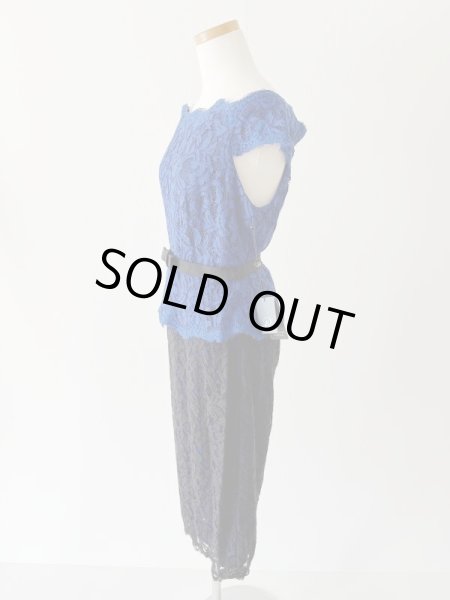 画像4: 1点のみ即発!Adrianna Papell アドリアナパペル Bi-Color Lace Dress 5203 (4)