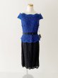 画像1: 1点のみ即発！Adrianna Papell アドリアナパペル　Bi-Color Lace Dress 5203 (1)