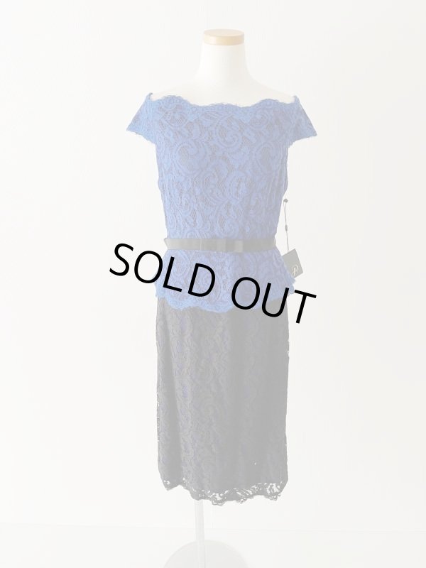 画像1: 1点のみ即発！Adrianna Papell アドリアナパペル　Bi-Color Lace Dress 5203 (1)