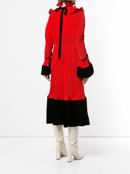 画像3: セール!【森泉さん、クリスティンベル着用】Tory Burch トリーバーチ convertible pleated ruffled midi dress (3)