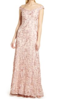 セール！Tadashi Shoji タダシショージ Ruffled Off Shoulder Lace