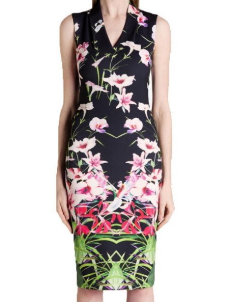 画像1: 【ジェシカゾア愛用】Ted Baker    Jalita Floral Print Midi Dress (1)