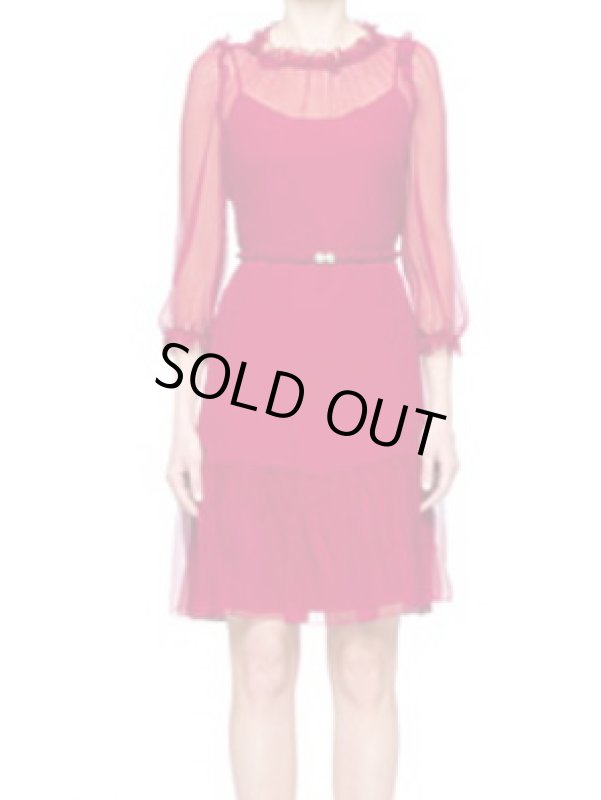 画像1: 【少女時代　ユナさんご着用】Miu Miu   long-sleeved silk chiffon dress (1)