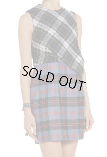 画像1: 【ジェシカシンプソン愛用】McQ alexander mcqueen     Draped tartan wool mini dress (1)