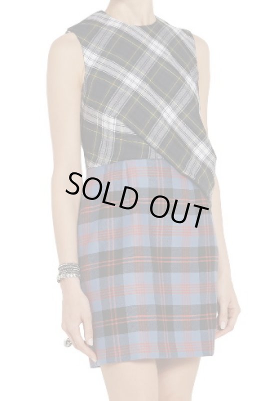 画像1: 【ジェシカシンプソン愛用】McQ alexander mcqueen     Draped tartan wool mini dress (1)