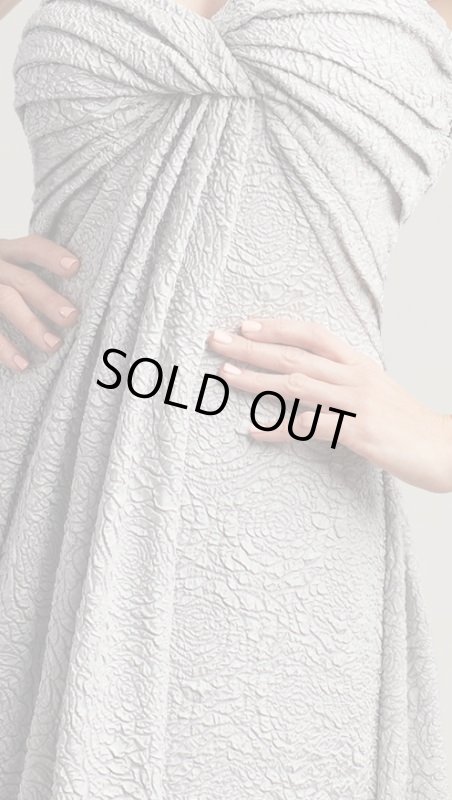 画像3: 【のんさんご着用】Tadashi Shoji タダシショージ  LUCETTE DRAPED EMPIRE GOWN　シルバー系 (3)