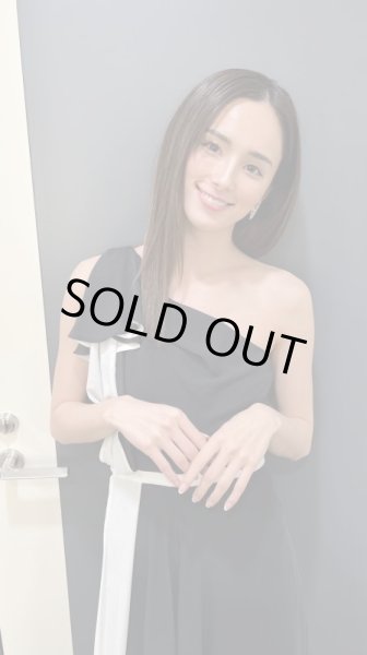 画像2: 訳あり特価!【RIZINに衣装協力】Halston Heritage   Colorblock Ruffle Gown  (2)