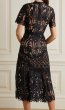 画像2: 【パリスヒルトン愛用】Self Portrait　セルフポートレート　Prairie lace midi dress　ブラック  51601 (2)