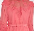 画像4: 限定セール！Self Portrait　セルフポートレート　 Pink Chiffon Guipure Lace Bib Maxi Dress (4)