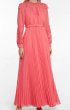 画像3: 限定セール！Self Portrait　セルフポートレート　 Pink Chiffon Guipure Lace Bib Maxi Dress (3)