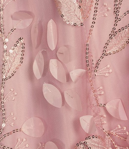 画像3: Eliza J  イライザジェイ 　Embroidered Boat Neck Dress ピンク (3)