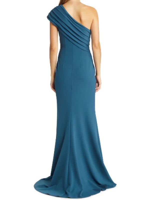 画像2: セール！Tadashi Shoji  タダシショージ  BRISTOL DRAPED TWIST KNOT GOWN  ブルー系  04033 (2)