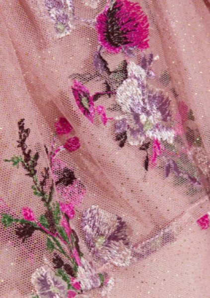 画像3:  セール！Marchesa Notte マルケッサノッテ　花柄刺繍ケープ風ドレス  10231 (3)