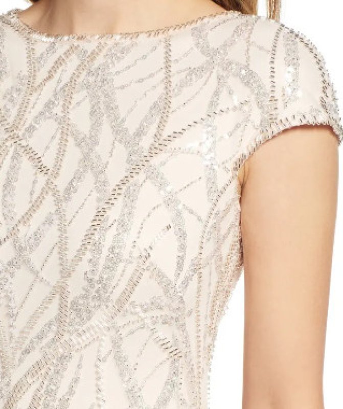 画像3: 限定セール！Tadashi Shoji タダシショージ    LINNEA BEADED TULLE GOWN　ピンク系 (3)