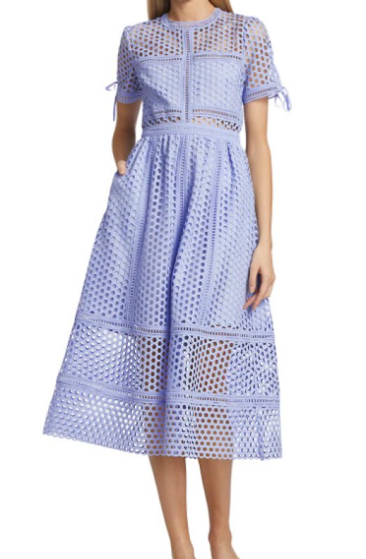 画像1: セール！【パリスヒルトン愛用】Self Portrait　セルフポートレート　Guipure Lace-Patterned Midi-Dress  41910 (1)