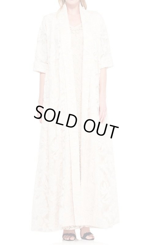 画像1: セール！レア！Tadashi Shoji  タダシショージ   saga  ローブ　アイボリー系 (1)