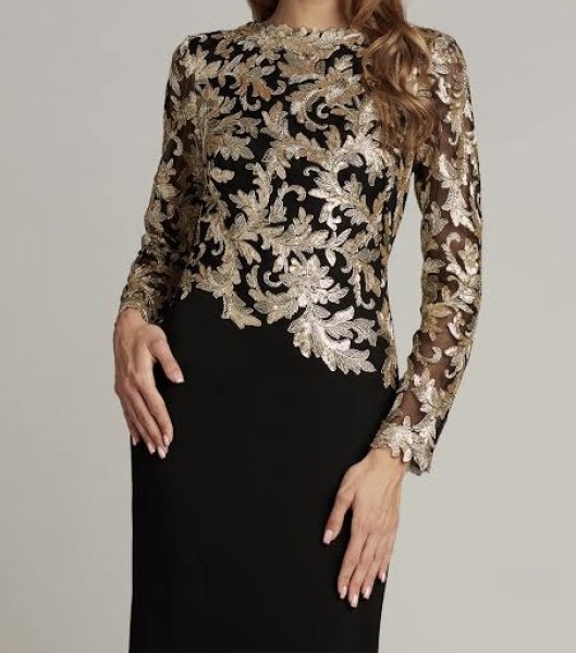 画像3: セール!Tadashi Shoji  パーティードレス  KANYA  Gown ブラック、ゴールド (3)