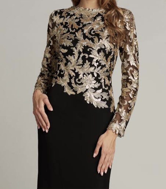 画像3: セール！Tadashi Shoji  パーティードレス　 KANYA  Gown ブラック、ゴールド (3)