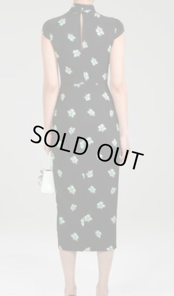 画像2: 1点のみ即発!【ファムケ•ヤンセン愛用、テレビ使用】Self Portrait セルフポートレート Pansy Print Stretch Crepe Midi Dress  10601 (2)