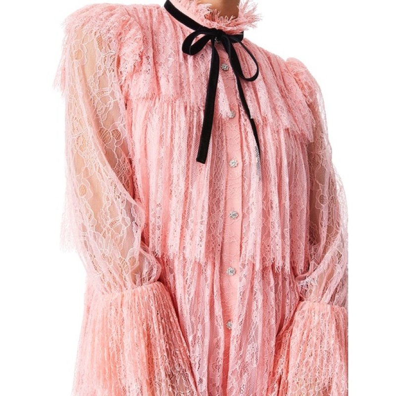 画像3: セール！【谷まりあさん着用】Alice + Olivia アリスアンドオリビア　 Joanie Tiered Ruffle Dress　ピンク  11111 (3)