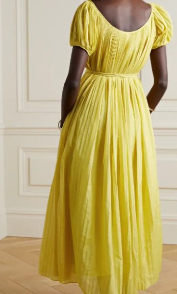 画像2: セール!Tory Burch トリーバーチ voile maxi dress イエロー  30101 (2)