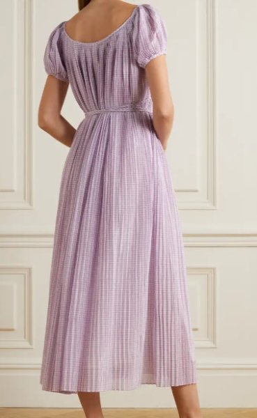 画像2: セール！【宇賀なつみさん着用】Tory Burch トリーバーチ　voile maxi dress　パープル系  43003 (2)