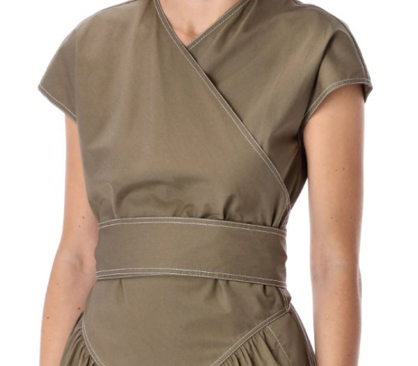 画像5: セール【佐々木希さん着用】Tory Burch トリーバーチ POPLIN WRAP DRESS (5)