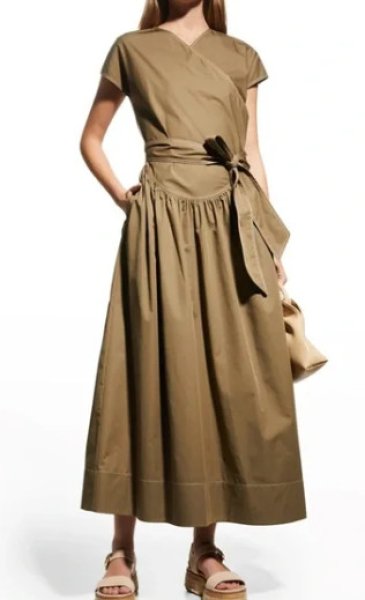 画像3: セール【佐々木希さん着用】Tory Burch トリーバーチ POPLIN WRAP DRESS (3)